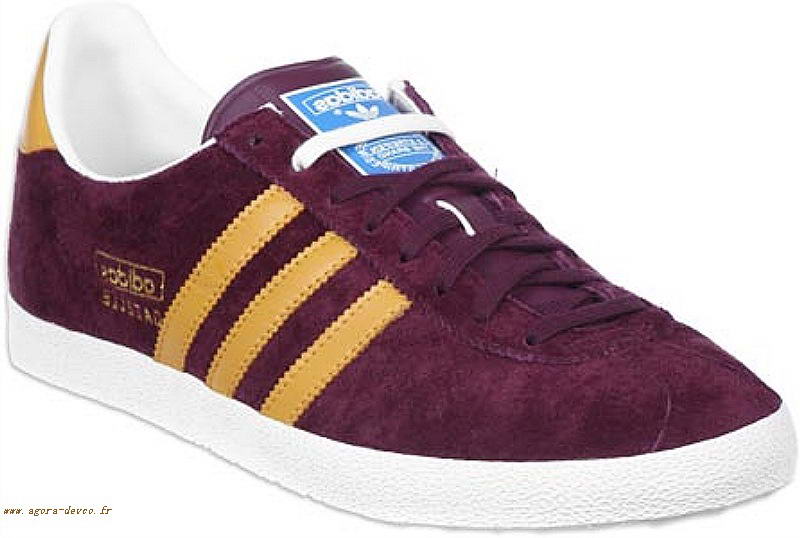 adidas gazelle bordeaux et jaune